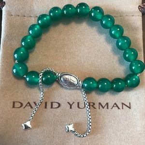 David Yurman Green Onyx Spiritual Bead Bracelet